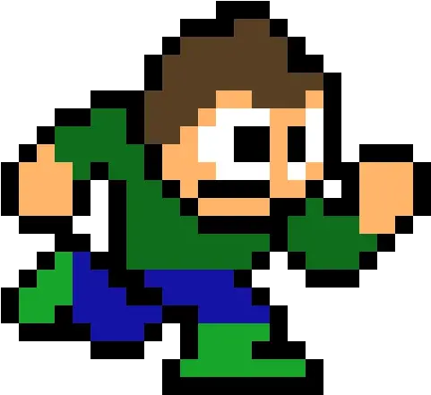 Download Run Greenman 8 Bit Character Running Png 8 Bit Megaman Running Png