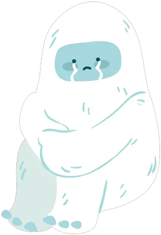 Cute Crying Yeti Transparent Png U0026 Svg Vector File Fictional Character Crying Png