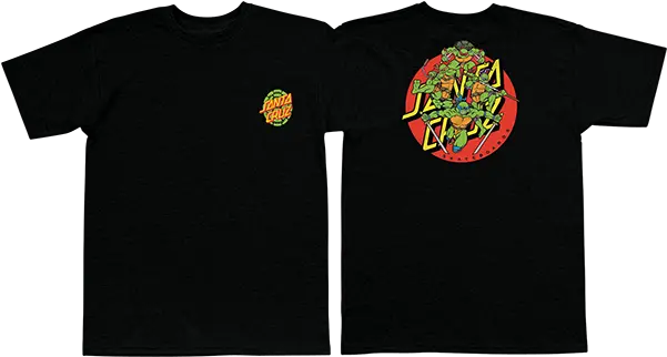 Details About Santa Cruz Tmnt Turtle Power Ss M Black Santa Cruz Png Tmnt Logo