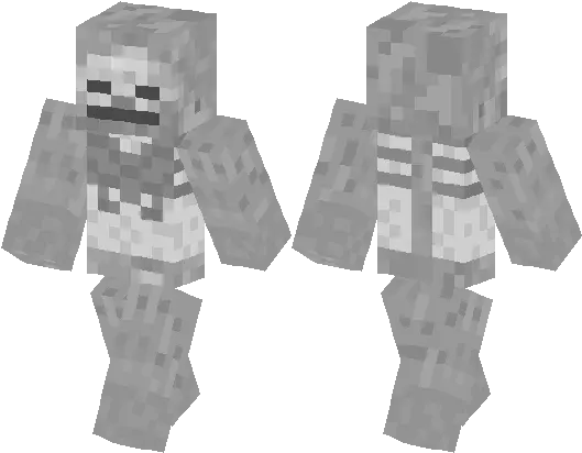Edited Skeleton Minecraft Bare Bones Skin Png Minecraft Skeleton Png