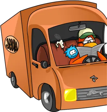 Java Delivery Truck Club Penguin Wiki Fandom Club Penguin In A Car Png Delivery Truck Png