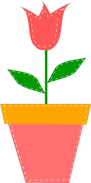 Tulip In Flower Pot Clip Art Vector Clip Art Flower In A Pot Clipart Transparent Background Png Pot Png