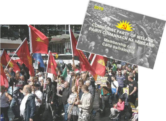 Communist Party Of Ireland Protest Png Communist Flag Png