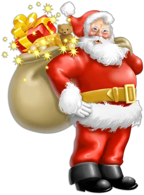 Transparent Santa Claus With Gifts Png C 148482 Png Santa Claus Merry Christmas Gifts Png