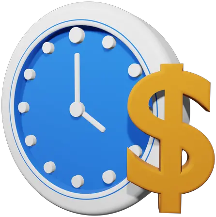 Premium Time Is Money 3d Illustration Download In Png Obj Solid Time Money Icon