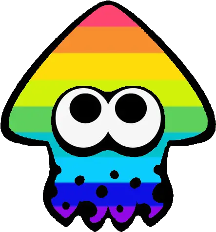 Rainbowinkling Splatoon 2 Squid Png Rainbow Emoji Png