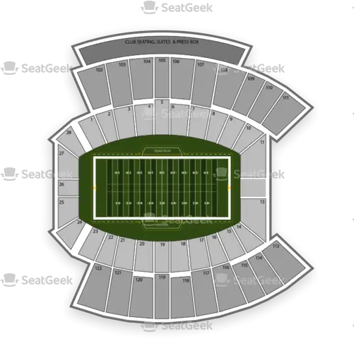 Jones Atu0026t Stadium Seating Chart Seatgeek Stadium Png Texas Tech Png