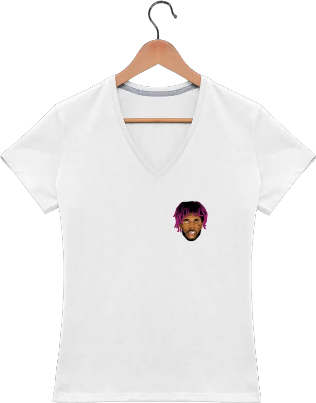 Camiseta Mujer Cuello En V Lil Uzi Vert Png