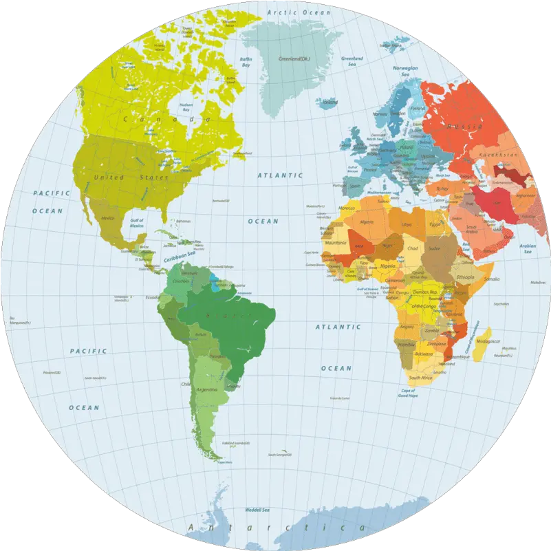 Download World Map Linoleum Round Mat D 2 World Map Round Round World Map Png Map Of The World Png