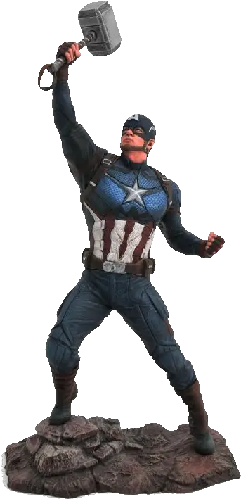 Marvel Gallery Avengers Endgame Captain America Statue Captain America Marvel Gallery Png Captain America Png
