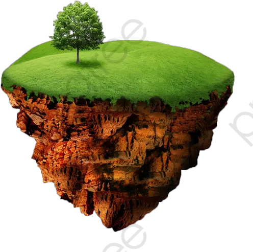 Download Free Png Green Floating Island Clipart Tree Stump Island Transparent