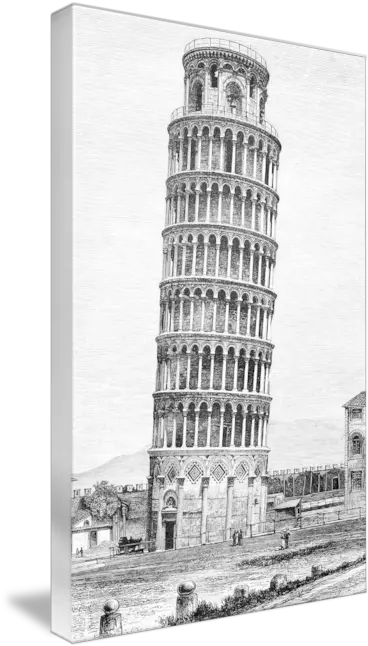 Leaning Tower Of Pisa Drawing By Phil Cardamone Realistic Leaning Tower Of Pisa Sketch Png Leaning Tower Of Pisa Png