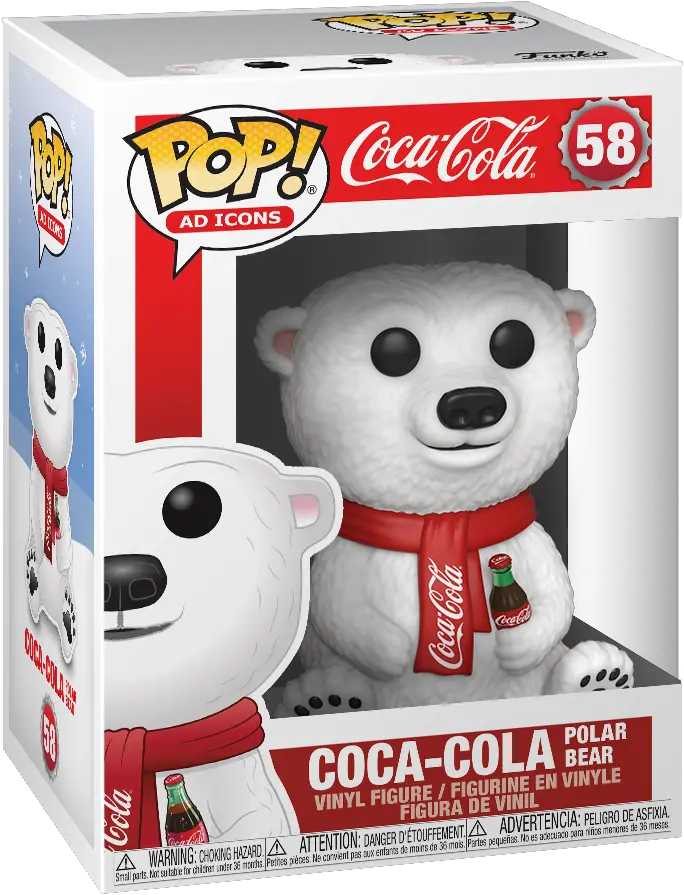 Funko Pop Ad Icons Coca Cola Polar Bear Coca Cola Bear Funko Pop Png Walmart Icon Png