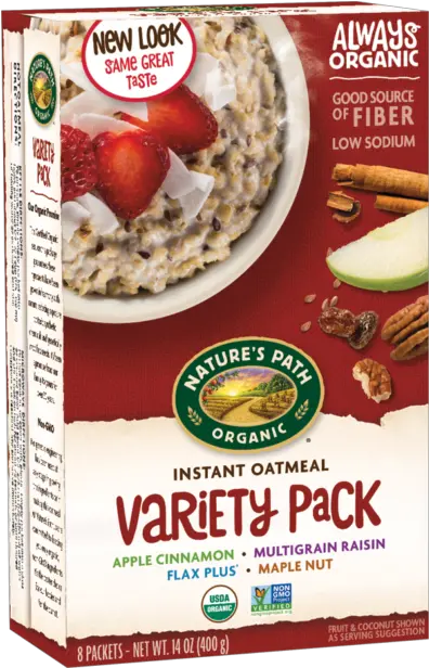 Natures Path Organic Oatmeal Pocono Path Instant Oatmeal Variety Pack Png Oatmeal Png