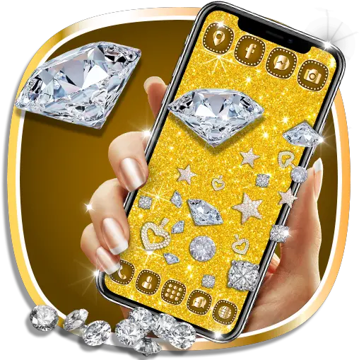 Golden Diamond Glitter Gravity Apk 1124 Download Free Smartphone Png Glitter Icon