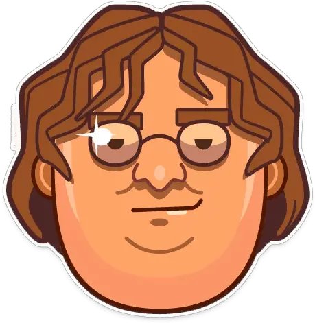 Gabe Stickers Set For Telegram Steam Spy Png Gabe Newell Png