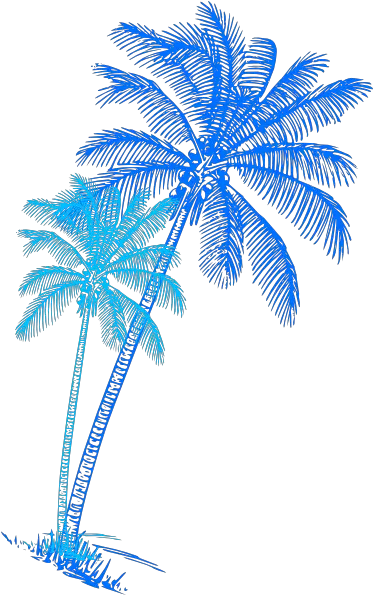 Palm Tree Clipart Colorful Palm Tree Png Blue Palm Tree Clip Art Png