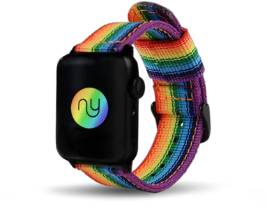 Nyloon Pride Nylon Apple Watch Band Apple Watch Pride Band In Black Png Hex Icon Watch Band