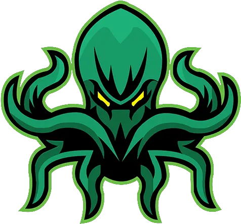 Pin By Casey Jones Green And Black Kraken Png Octopus Logo