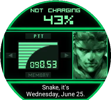 This Smart Watch Theme Lets You Wear The Codec Metal Gear Solid Codec Png Solid Snake Transparent