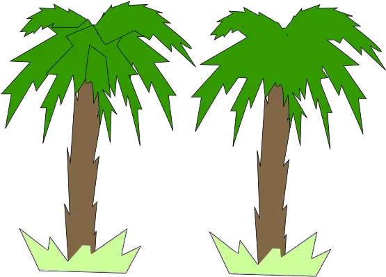 Free Clipart Toon Palm Tree Mehran Two Palm Trees Clip Art Png Palm Tree Clipart Transparent Background
