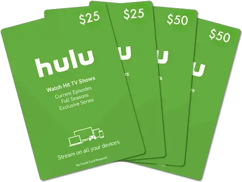 Hulu Gift Card 50 U2013 Giftcardsquare Hulu Live Gift Card Png Hulu Logo Png