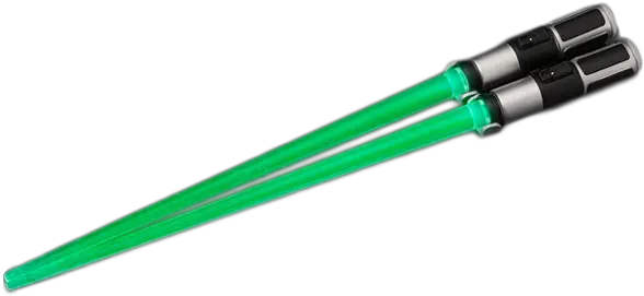 Star Wars Lightsaber Chopsticks Yoda Light Up Version Storage Cable Png Yoda Png