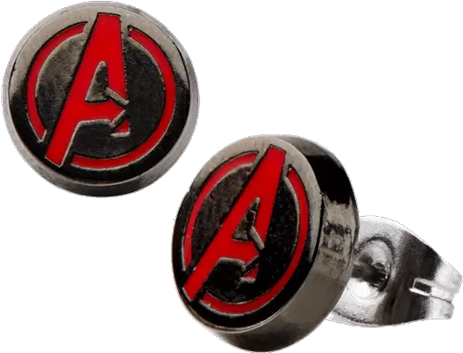 Marvel Avengers Red Logo Stud Earrings Naušnice Avengers Png Black Widow Symbol Png