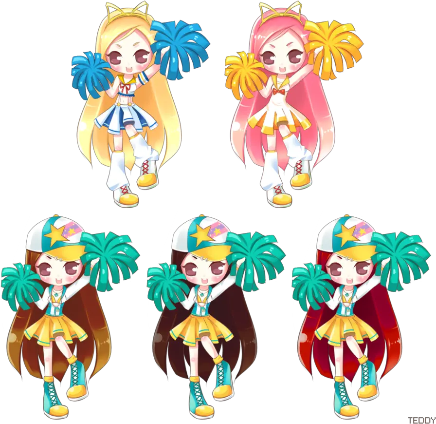 Download Vector Library Cheerleader Chibi Cheerleader Png Cheerleader Png