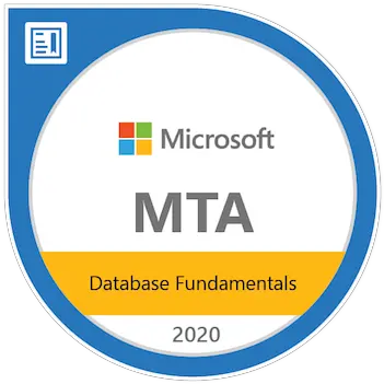 Mta Database Fundamentals Certified 2020 Acclaim Microsoft Mta Badge Png Mta Logo