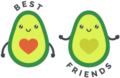 Best Friends Avocados Transparent Png U0026 Svg Vector File Mejores Amigos Vector Png Best Friends Png