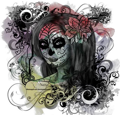 Share Candy Girl Transparent U0026 Png Clipa 2187554 Png Sugar Skull Chick Design Sugar Skull Png