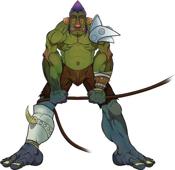 Download Half Orc Ninja Full Size Png Image Pngkit Half Orc Barbarian Orc Png