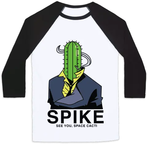 Spike Cactus Cowboy Bebop Baseball Tee Don T Touch Me Cactus Logo Png Dat Boi Png