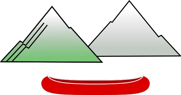 Canoe With Mountains Clip Art Vector Clip Art Canoe Side View Clipart Png Mountains Clipart Png