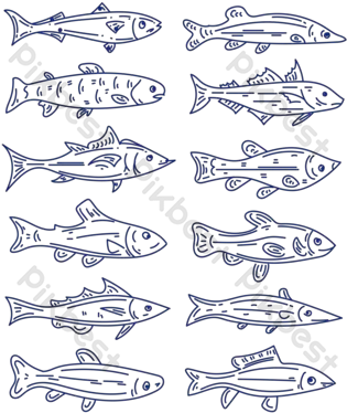 Fish Icon Images Free Psd Templatespng And Vector Striped Bass Fish Icon Vector