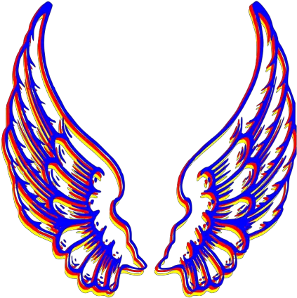 Colored Wings Png Svg Clip Art For Web Color Drawing Of Wings Sheep With Wings Icon