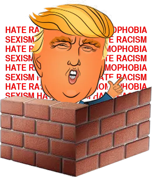 Give Mr Firewall Windows Cartoon Drawing Png Trump Wall Transparent