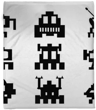 Plush Blanket Space Invaders Icons Set Pixel Monsters Pixersus Space Invaders Icons Png Space Invader Icon
