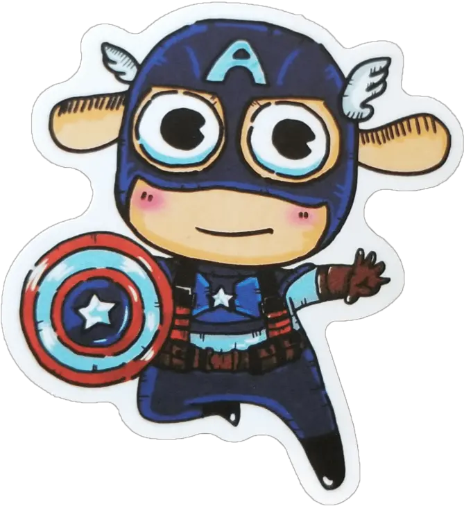 Super Cute Captain America Sticker Baby Cartoon Png Captain America Png