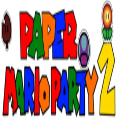 Paper Mario Party 2 Logo Roblox Dot Png Paper Mario Logo