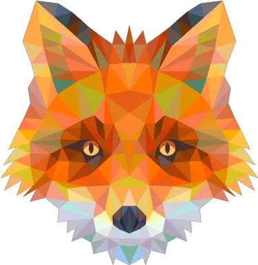 Geometric Fox Head Decal Geometric Abstract Animal Art Png Fox Head Png