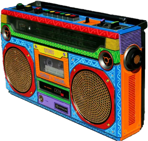 Turn Up The Radio Gökkua Sanat Teknoloji Boombox Colorful Png Boombox Png