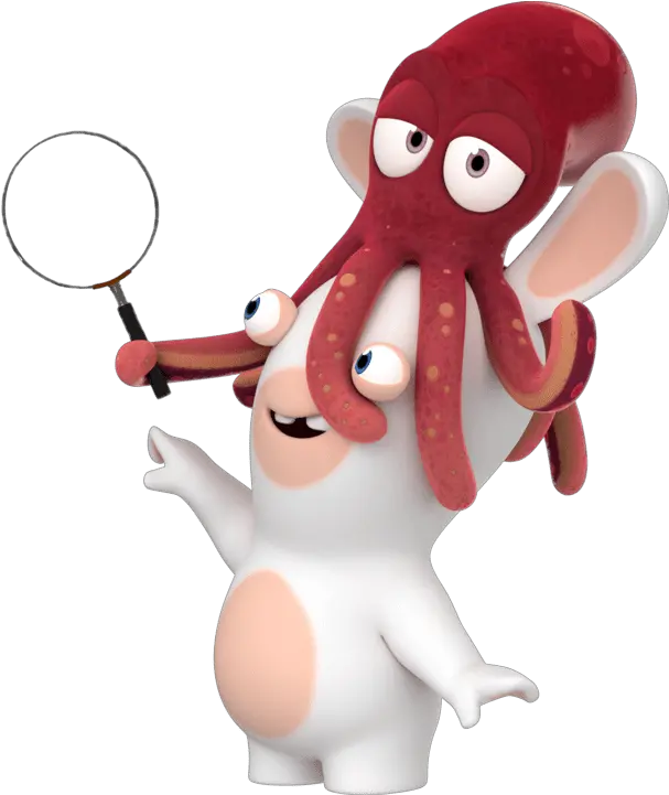 Rabbid With Squid Stickpng Rabbids Invasion All Characters Squid Png