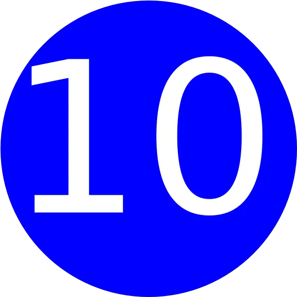 Number 10 Blue Background Clip Art Vector Dot Png Number 10 Png