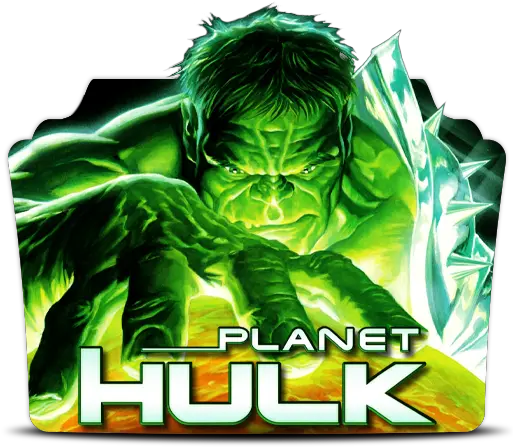 Planet Hulk 2010 Folder Icon Designbust Planeta Hulk Dvd Cover Png Hulk Icon