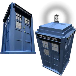 Tardis 3d Illustration Waste Container Png Tardis Transparent Background