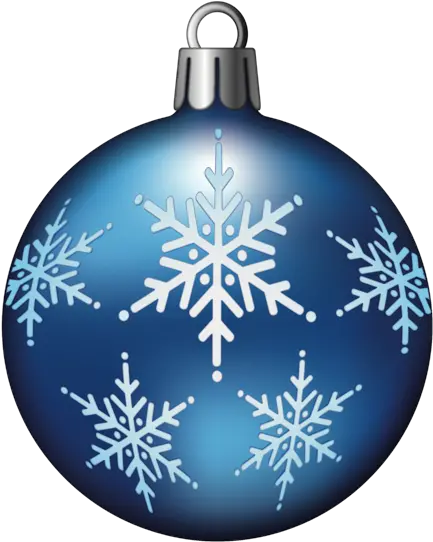 Blue And Snowflake Christmas Bauble Christmas Ornament Png Snowflake Emoji Png