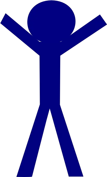 Person Standing With Hands Up Clipart Blue Stick Figure Png Stick Person Png
