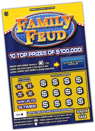 How To Enter Pa Lotteryu0027s Family Feud Second Chance Drawings Vertical Png Family Feud Logo Transparent
